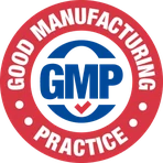 A compact badge reading GMP Certified, supplied as separate artwork