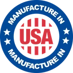 A compact badge reading Made in USA, supplied as separate artwork