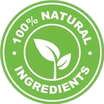 A compact badge reading Natural Ingredients, supplied as separate artwork